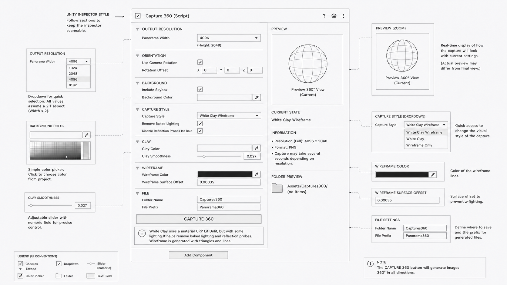 Wireframe preview
